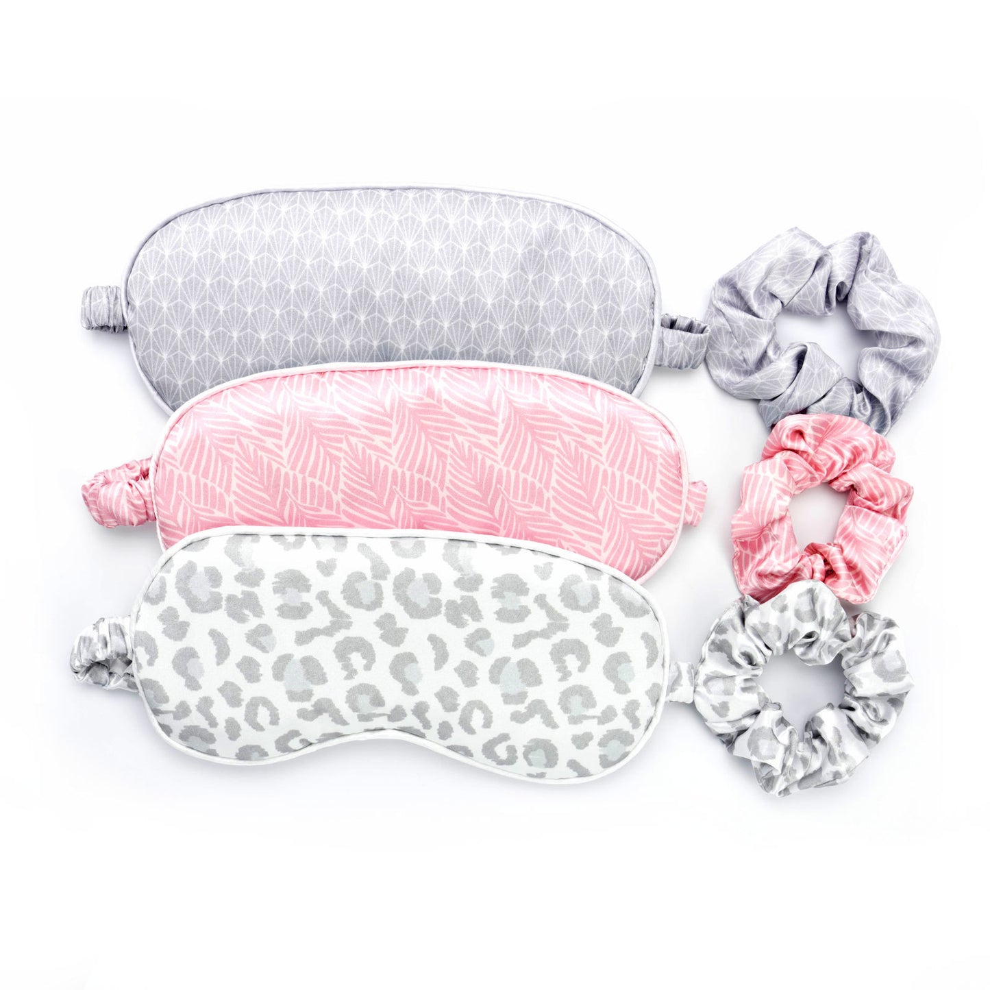 Lemon Lavender - Satin Eye Mask & Scrunchie Set - Assorted Colors (Sold Individually)