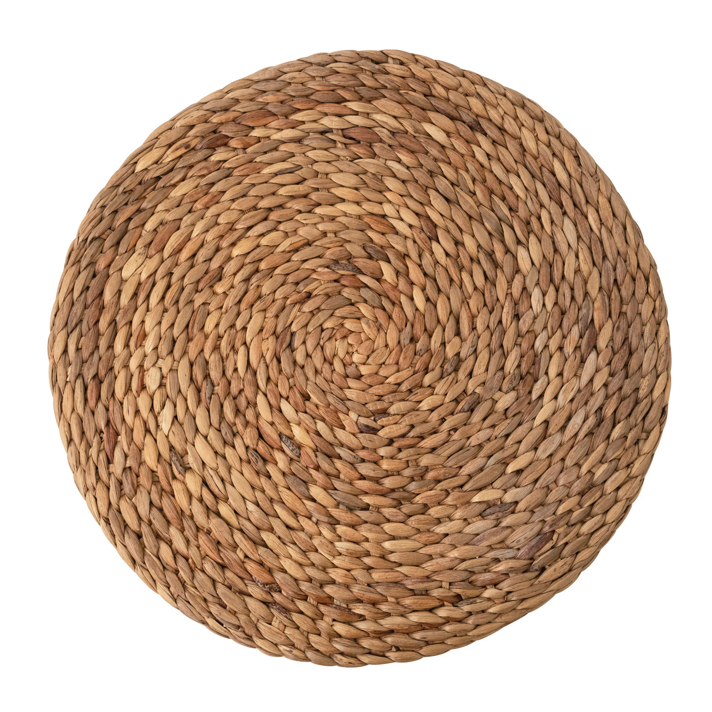 Stool Handwoven Water Hyacinth & Teakwood 19"h