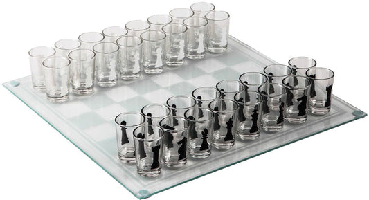 Chess Drinking Game with 1 Oz Shot Glasses 15" x 15"