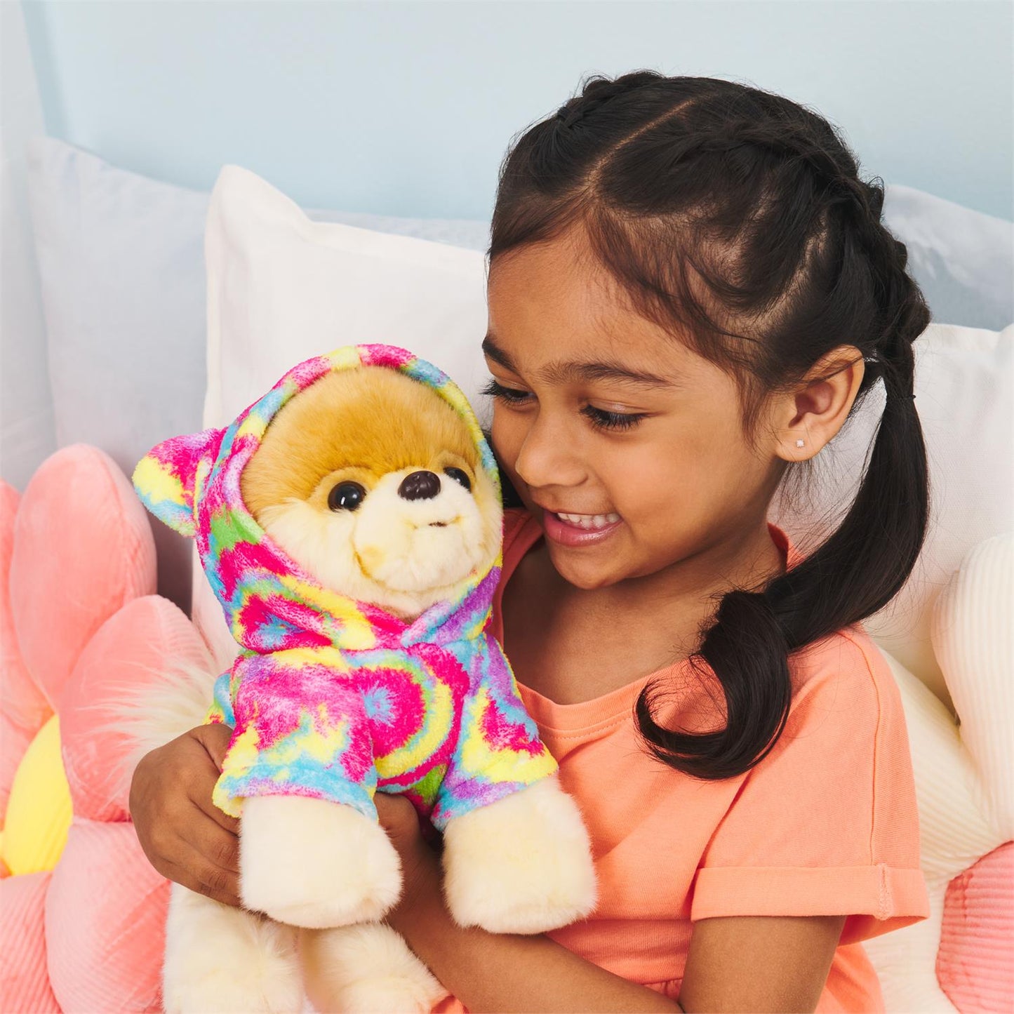 Plush Boo With Tie Dyed Hoodie 9"