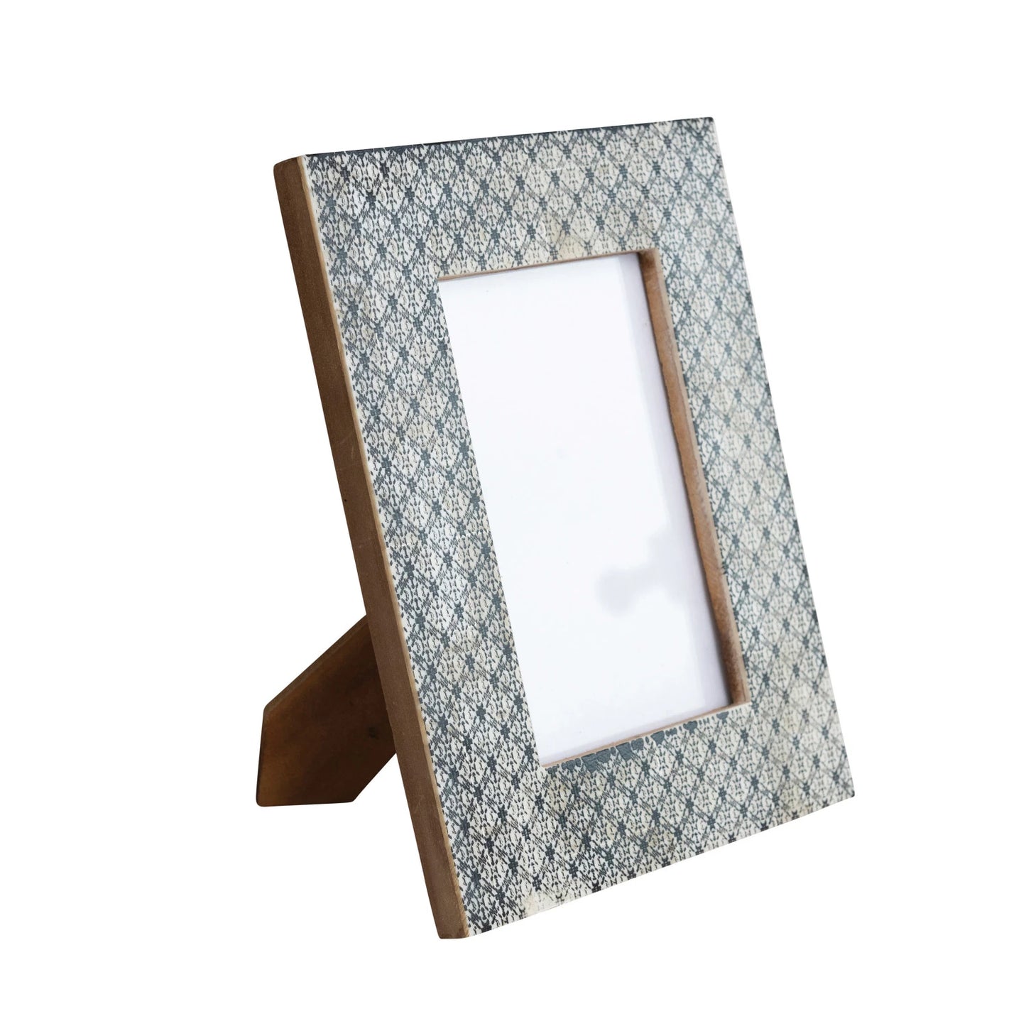 Frame Resin Two Tone Pattern Charcoal Grey Holds 4" x 6"
