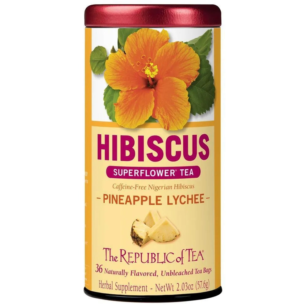 Hibiscus Tea Tin - Hibiscus Pineapple Lychee 36bags