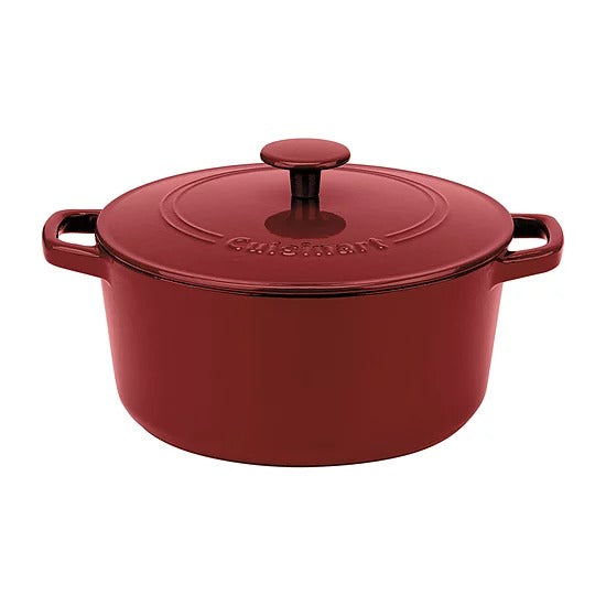Pot - Enameled Cast Iron Casserole 5qt, Red