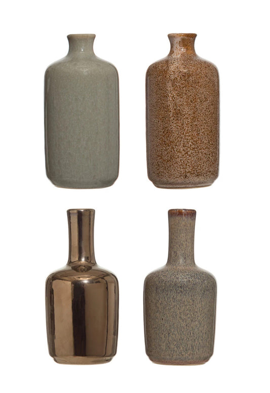 Vase Reactive Glaze Earth Tones Assorted Lg (Sold Individually)