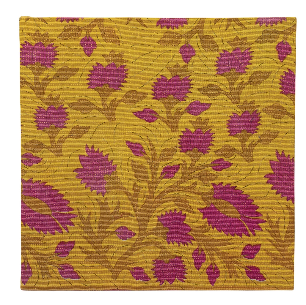 Wall Décor Bengali Rali Quilt Found Cotton & MDF Unique Patterns (Each One Will Vary)
