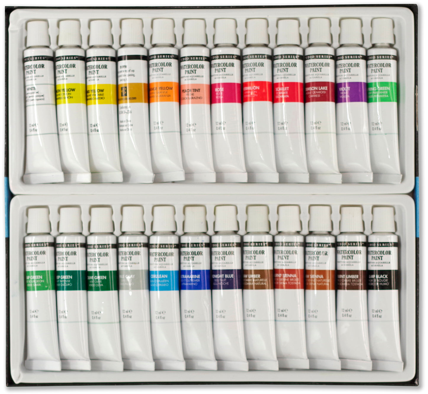 Art Center Paint Set Watercolor 24 Color 12ml Tubes