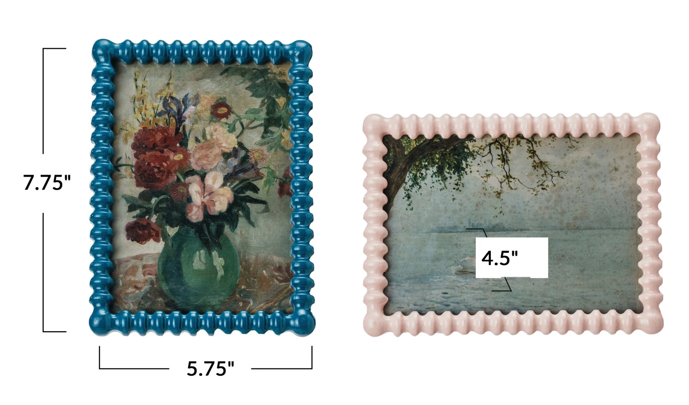 Frame Wood Spindle Blue or Blue 5" x 7" (Sold Individually)