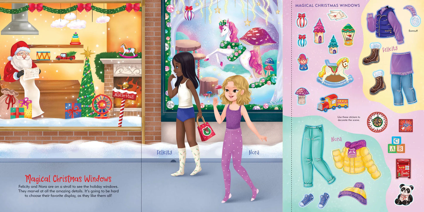 Sticker Doll Dress Up Book Christmas
