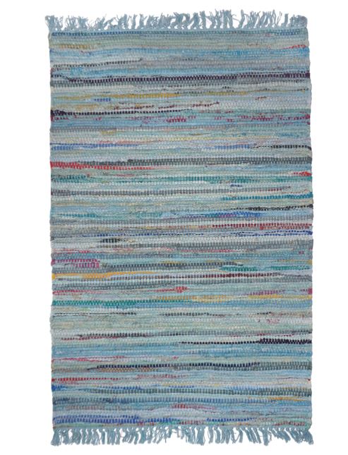Sturbridge Rag Rug Cotton Light Blue 30" x 50"