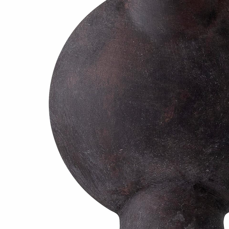 Lamp Terracotta Matte Black Base With Linen Shade 8" Round x 21.5"H