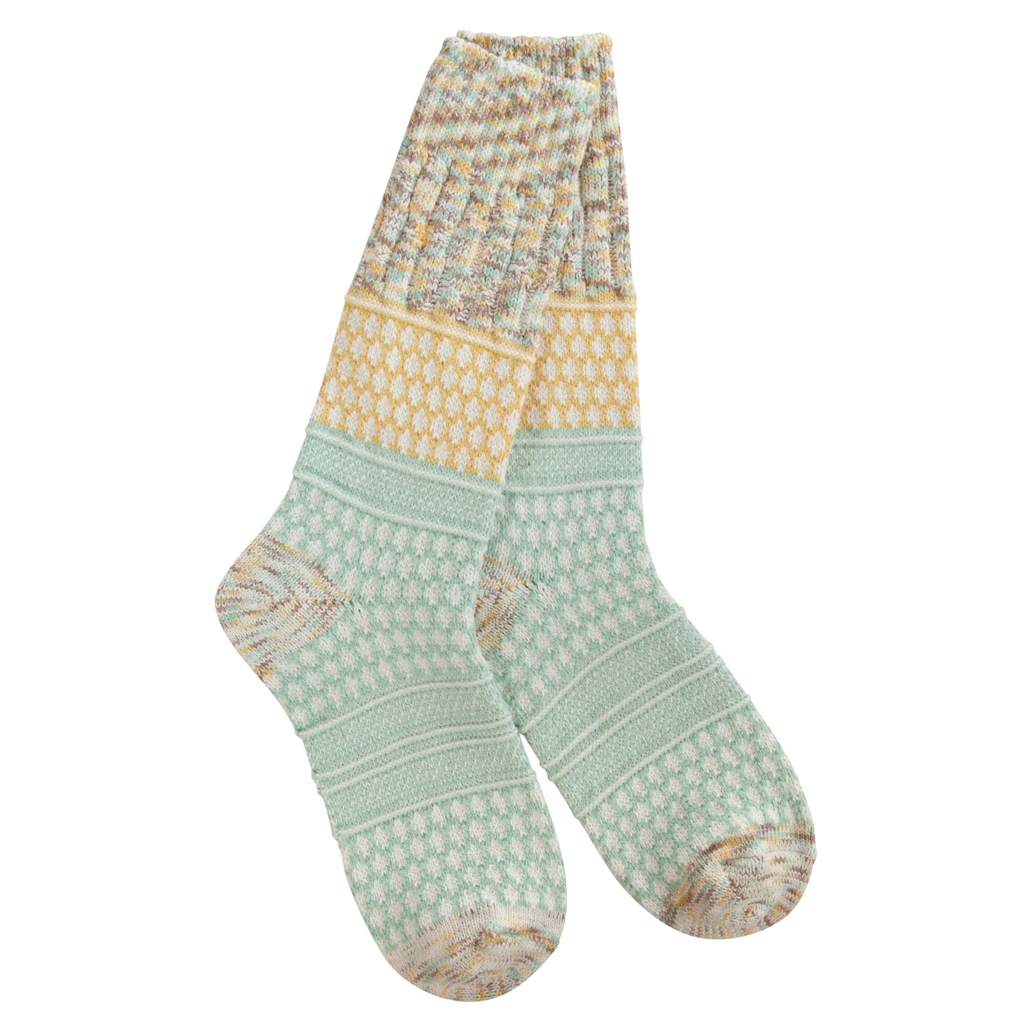 Socks- World's Softest Gallery Textured Crew Frosty Multi