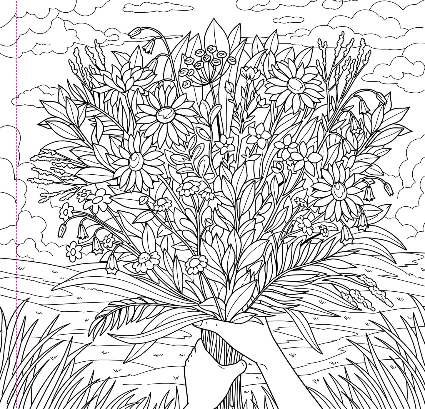Artist's Adult Coloring Book Wildflowers