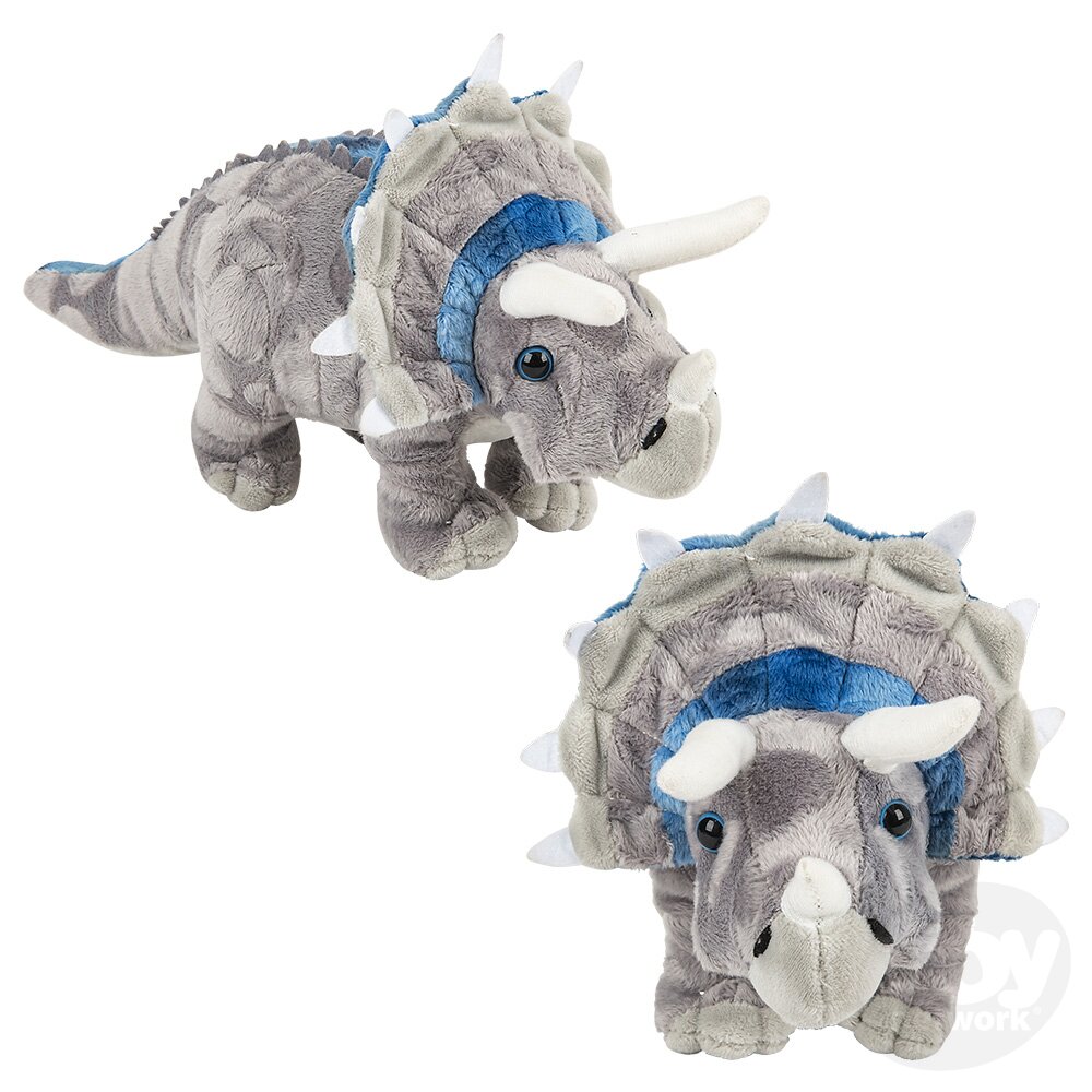 Plush Animal Den Dinosaur Triceratops 13"