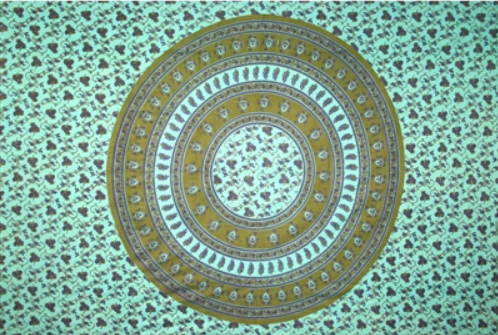 Tapestry Single Size Circle Vine Green