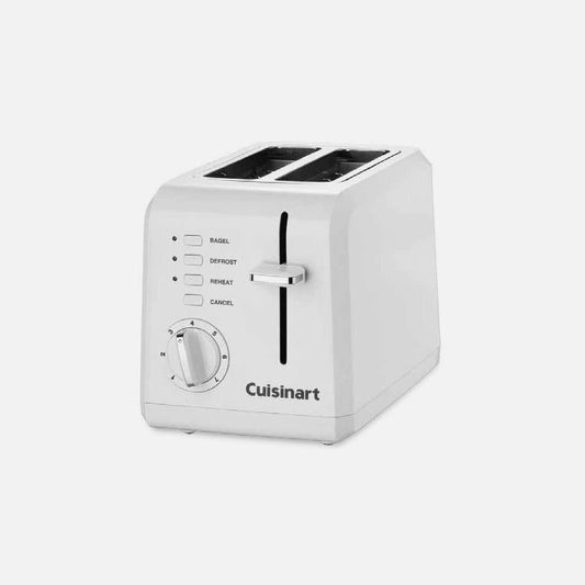 Electric Toaster Compact White 2 Slot 1.5in slots