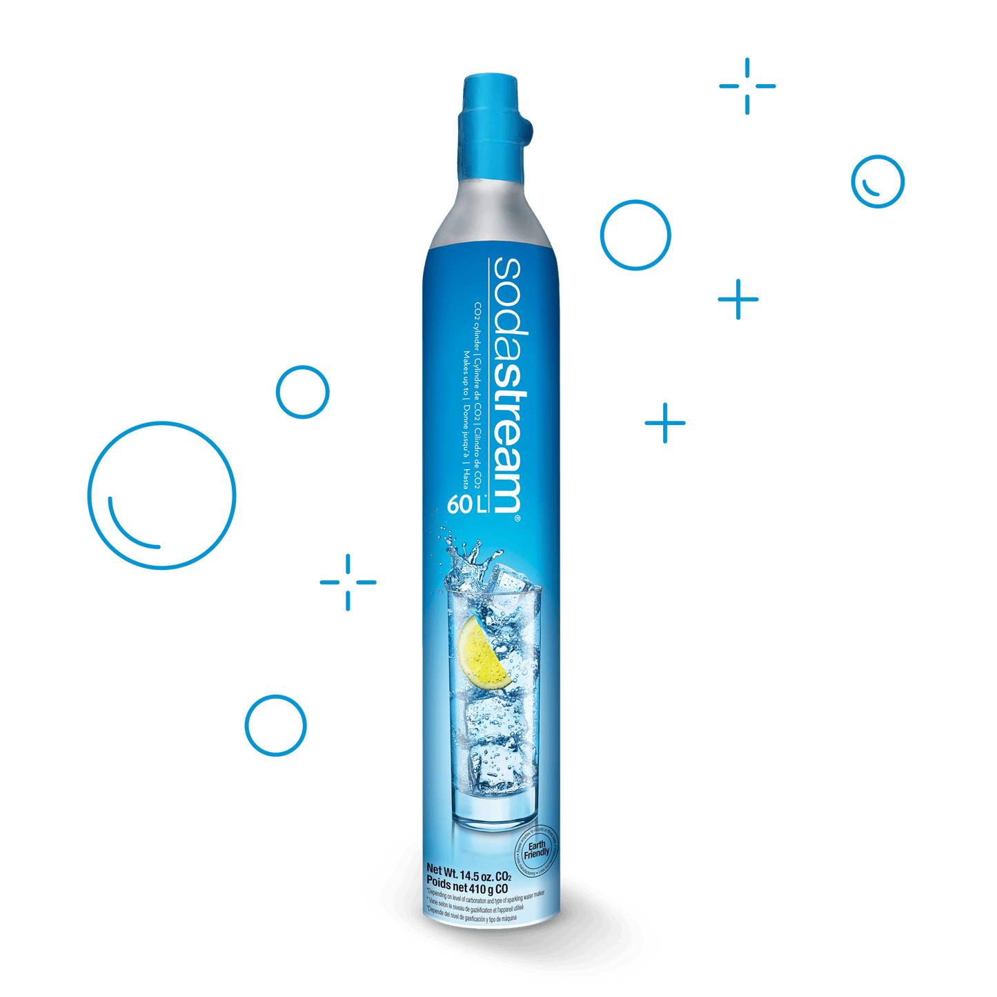 (BLUE TOP) SodaStream Co2 Exchange Refill Carbonator 60l