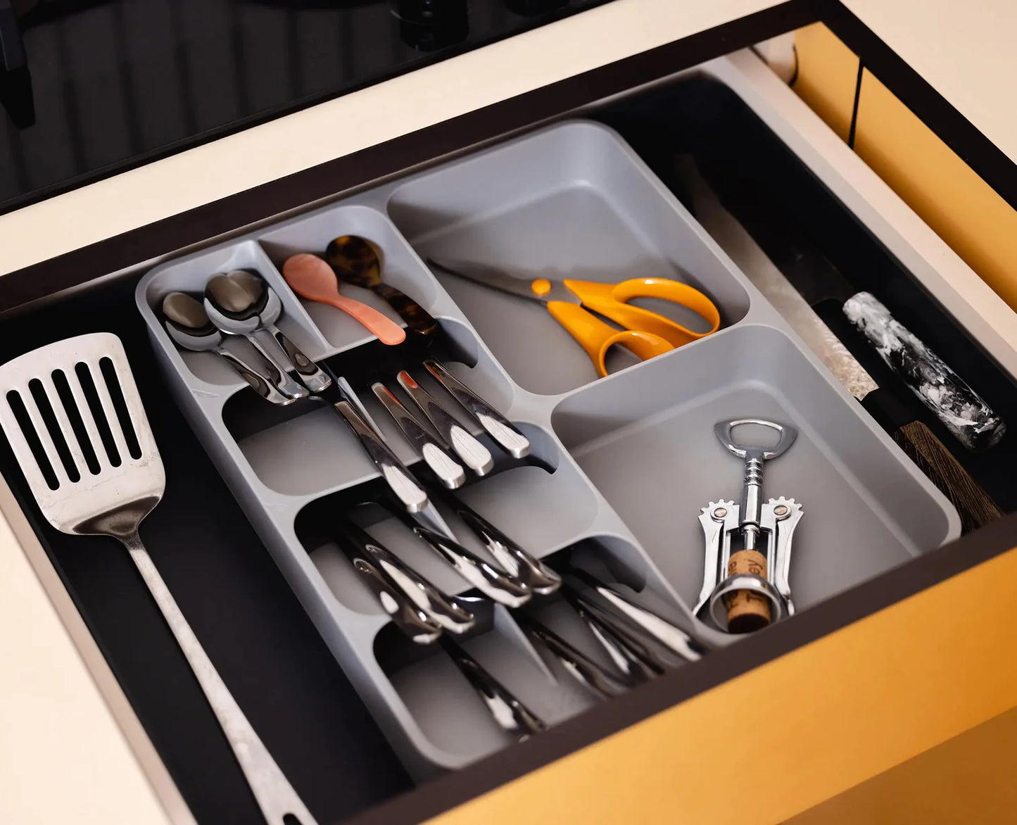 Drawer Store Expanding Cutlery Organizer - Grey