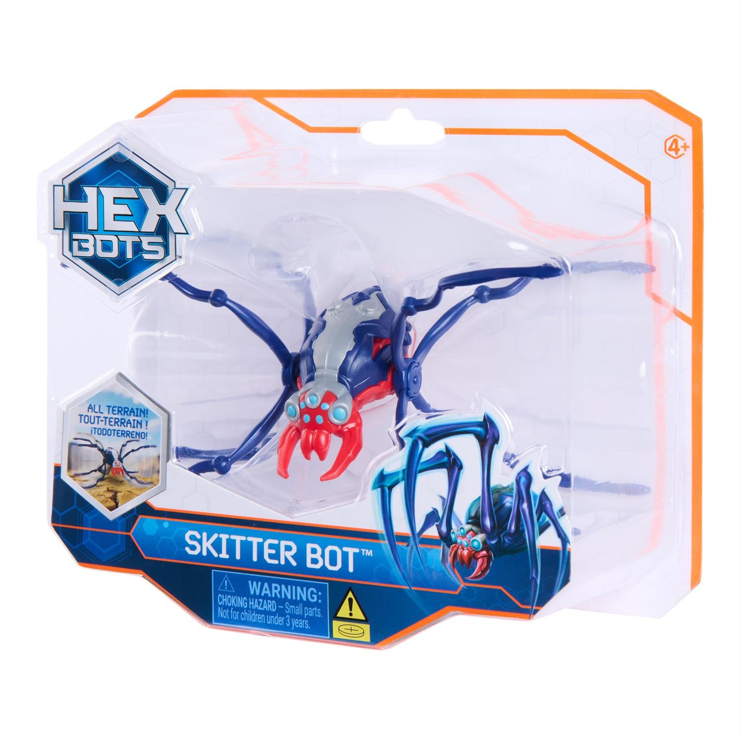 Hex Bot Skitter Bot Spider Red & Blue