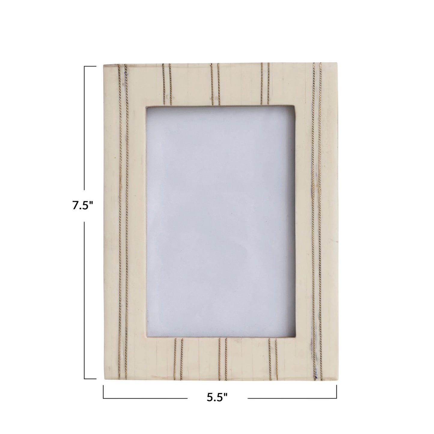 Frame Resin Metal Inlay Cream Holds 4" x 6"
