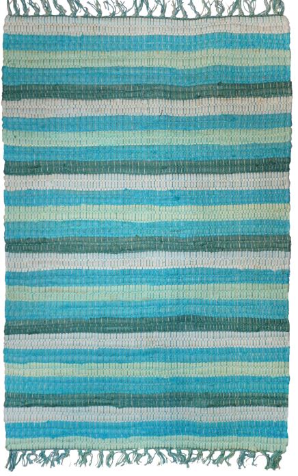 Lido Rag Rug Cotton Ocean 2' x 3'