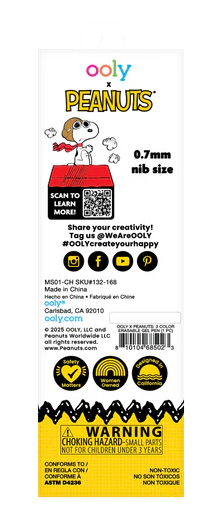 Ooly x Peanuts Gel Pen Erasable Three Color