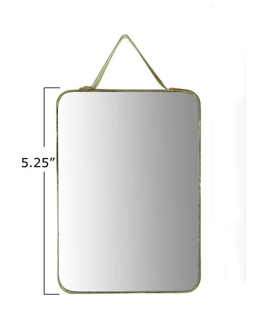 Wall Mirrors Velvet Edged with Hanger Rectangle Small