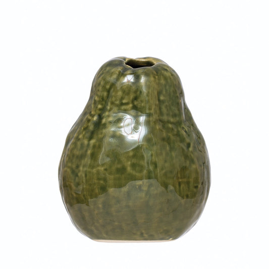 Stoneware Avocado Vase