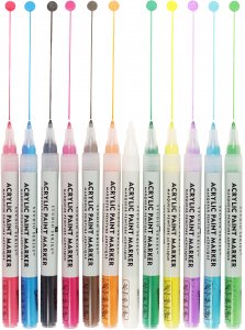 Art Center Markers Acrylic Paint 12 Colors