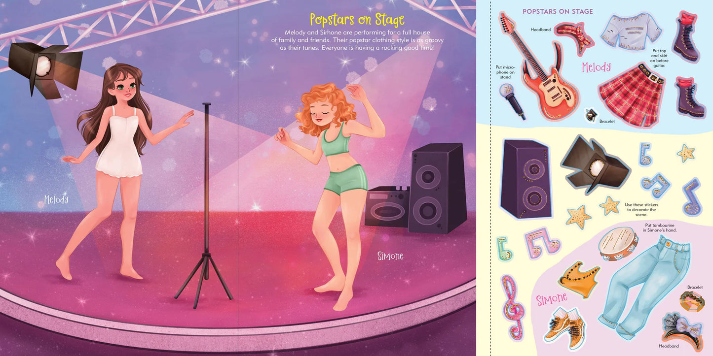 Sticker Doll Dress Up Book Fashion