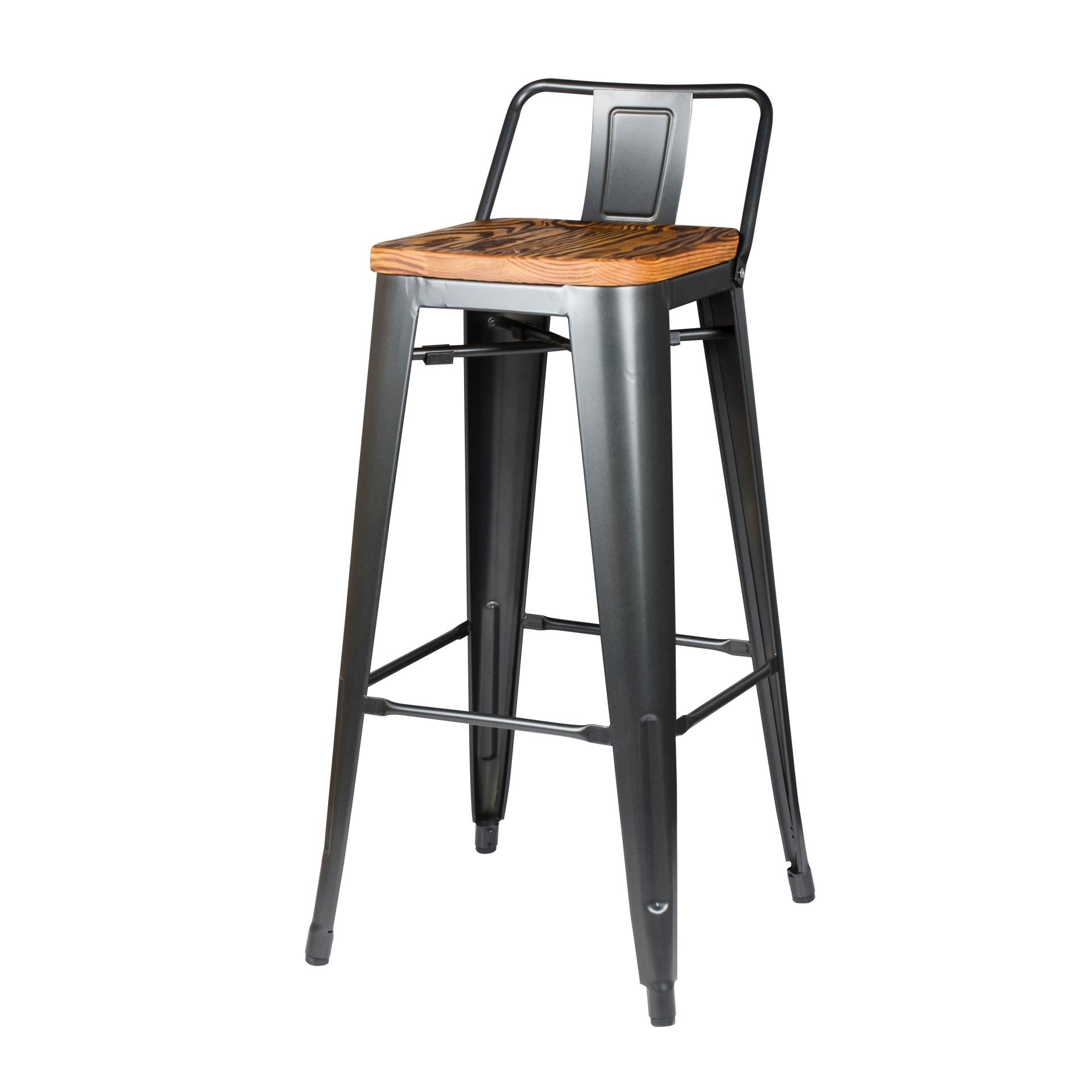 Metropolis low 2025 back counter stool