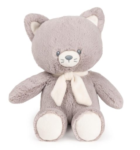 Plush Sustainable Kitten "Peppercorn" Gray 13"
