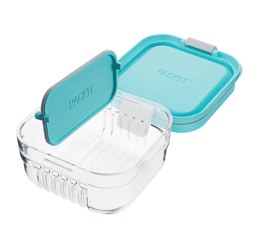 Bento Snack Box - Mint (With Removable Separator)