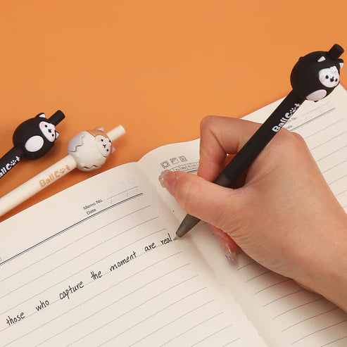 Gel Pen Retractable Click Ball Cat (Sold Individually)