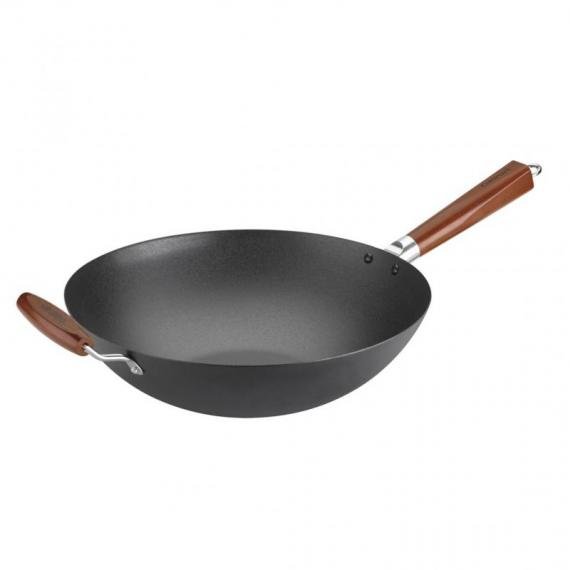14" Pre-Seasoned STEEL Wok With Helper Handle