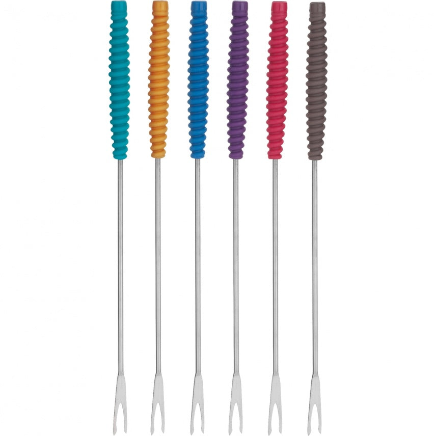 Fondue Forks With Colorful Handles - Set of 6