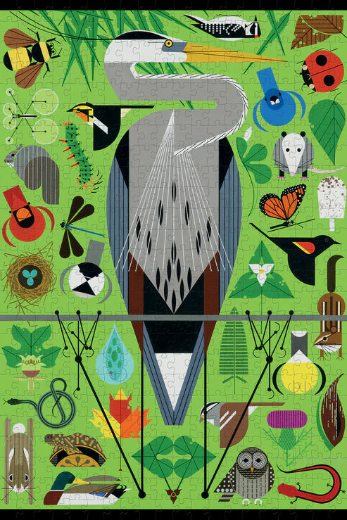 Puzzle 500 Piece - Charley Harper - Secret Sanctuary