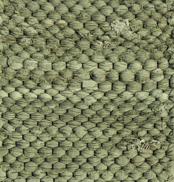 Rag Rug Runner 2.5' X 8' Sage