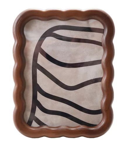 Frame Arched Rubberwood Dark Brown Holds 6" x 8"