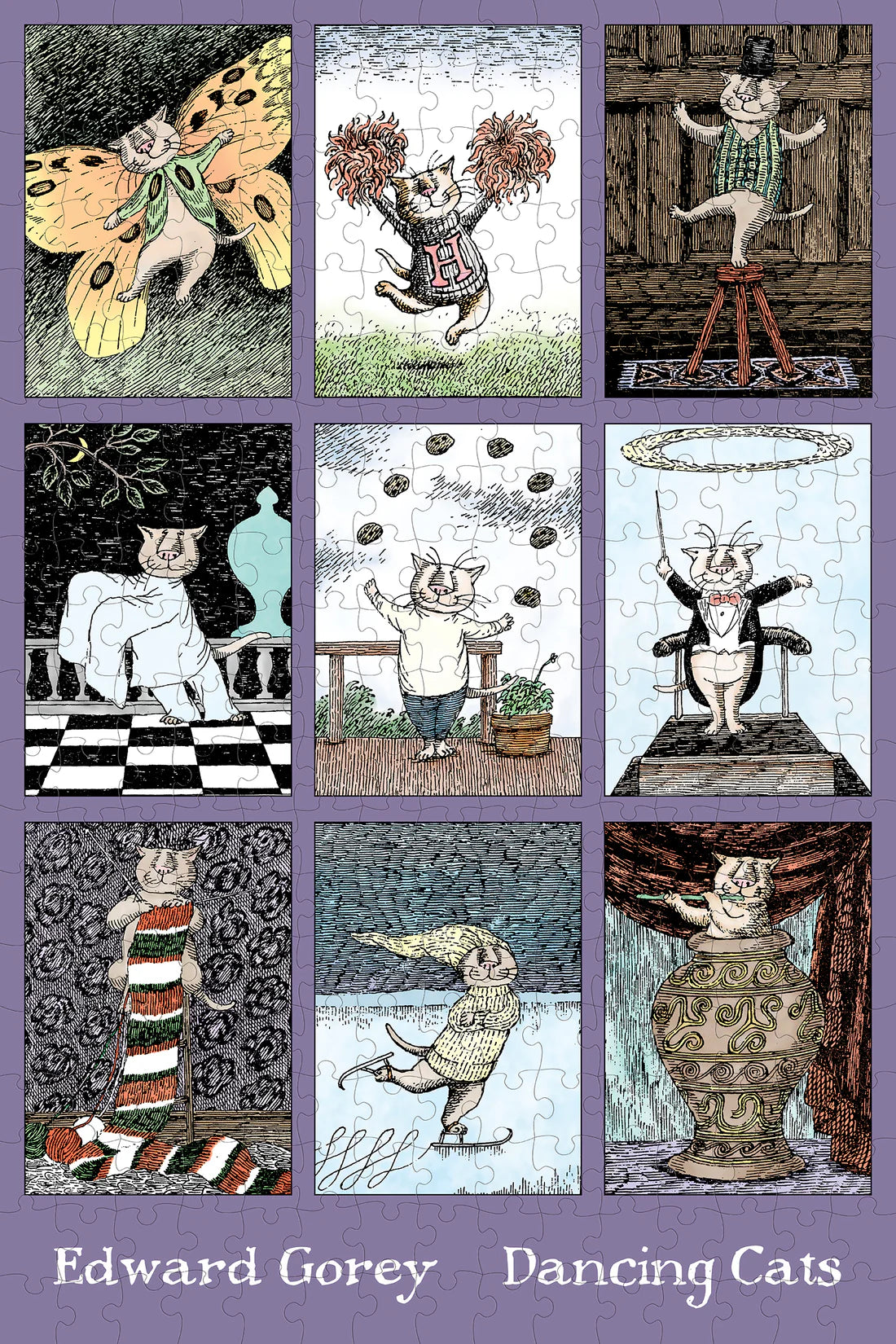 Puzzle 300 Piece - Edward Gorey - Dancing Cats