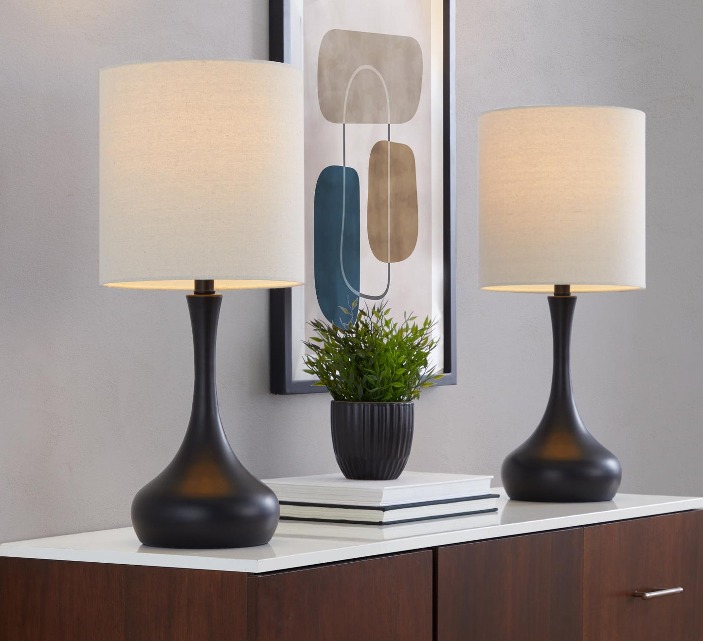 Genie 24" Contemporary Metal Table Lamp