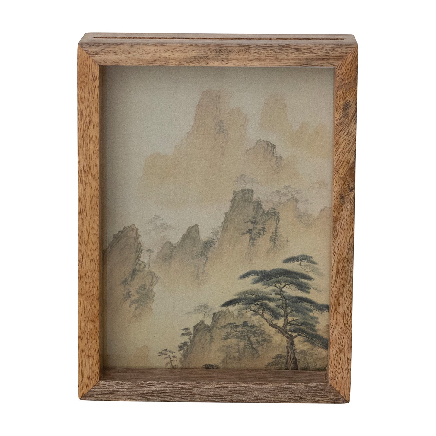 Frame Mango Wood & Glass Natural - Holds 5" x 7" Photos