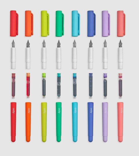 Fountain Pens Color Write Set of 8