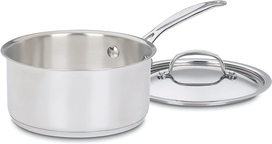 Cookware - Chefs Classic Stainless Steel Saucepan w/Lid 2.0qt