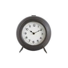 Metal Mantel Clock Black (Requires 1-AA Battery
