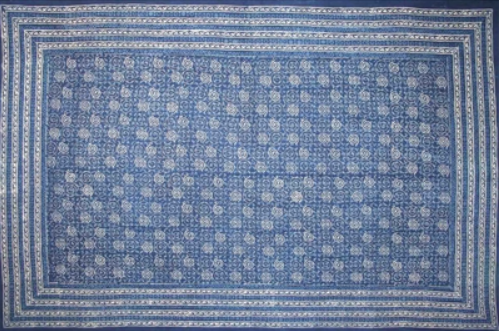 Tapestry Full Size Indigo Geo Dabu Pinwheel