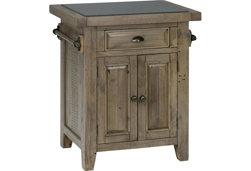 Slater Mill Reclaimed Pine Kitchen Island Granite Top