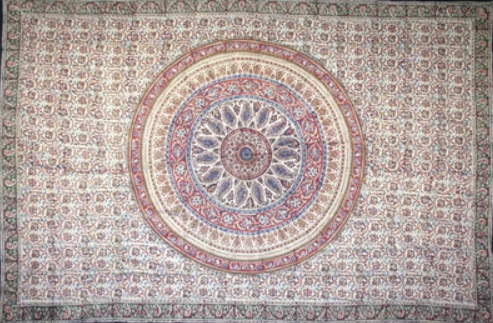 Tapestry Queen Size Circle Kalamkari Red