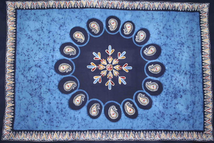 Tapestry Queen Size Multi Batik Blue