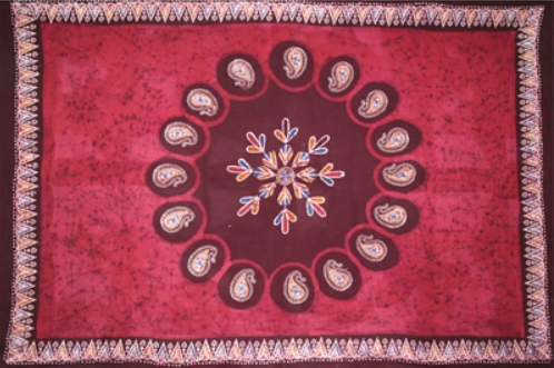 Tapestry Single Size Multi Batik Red