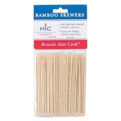 Wood Skewers 100Pack - Short 4"L